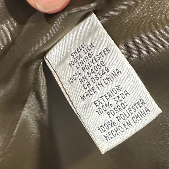 Jones New York Vintage Olive Blazer w/ 100% Silk Shell - Picture 3 of 12